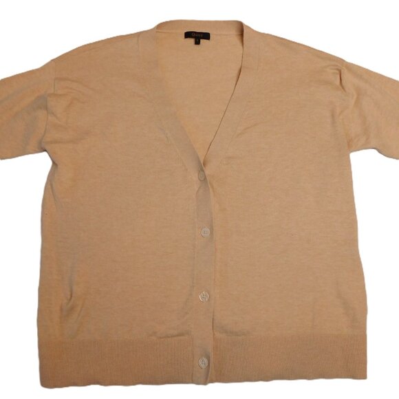 Quince Lightweight Cashmere Cardigan in Heather Oatmeal | VGUC | Large - Picture 2 of 9